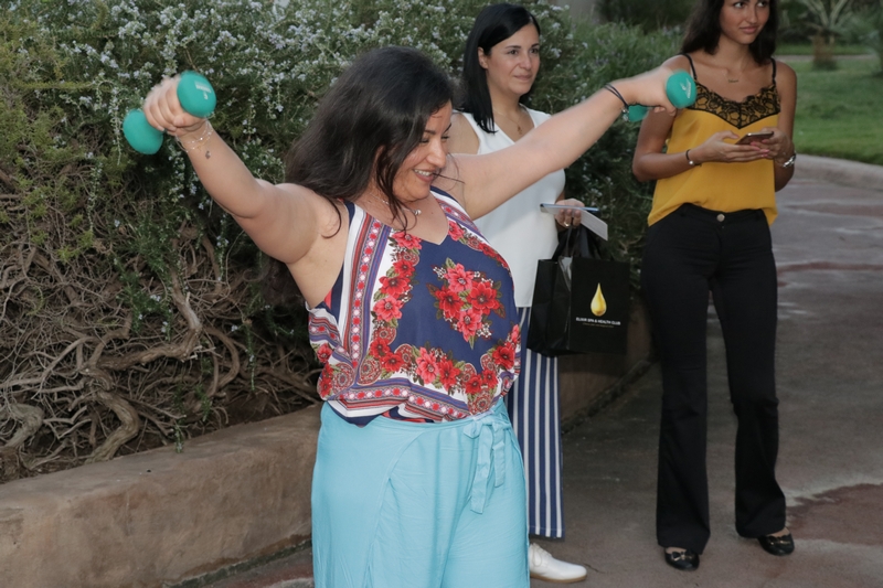 Gathering around the pool at Hilton Beirut Habtoor Grand